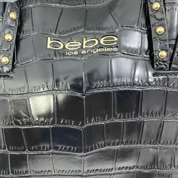 Bebe Clarita Croco Dome. Black/Gold. NWT. - Picture 8 of 11